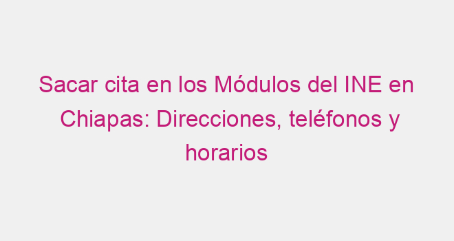 Cita INE Perote: Guía completa y módulos cercanos